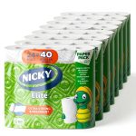 Nicky Elite Adapt-A-Size Paper Towels 24 Large Rolls Plastic-Free Pack-0