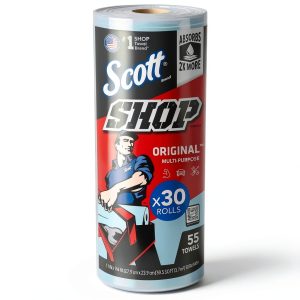 Scott Shop Original Blue Towels 9.4x11 – 30 Rolls, 1,650 Sheets-0