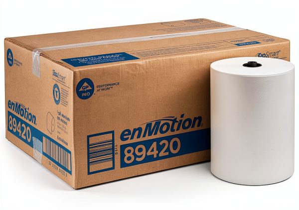Georgia-Pacific enMotion 8" Paper Towel Rolls By GP PRO, White, 700 Feet Per Roll, 6 Bulk Paper Towel Rolls Per Case, 89420-1