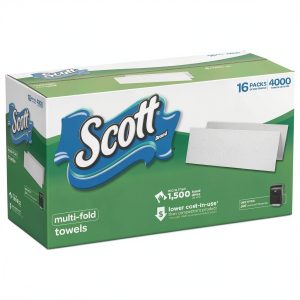 Scott Professional Multifold Paper Towels for Small Business (08009), 9.2” x 9.4”, (4000 Towels per Case)-0